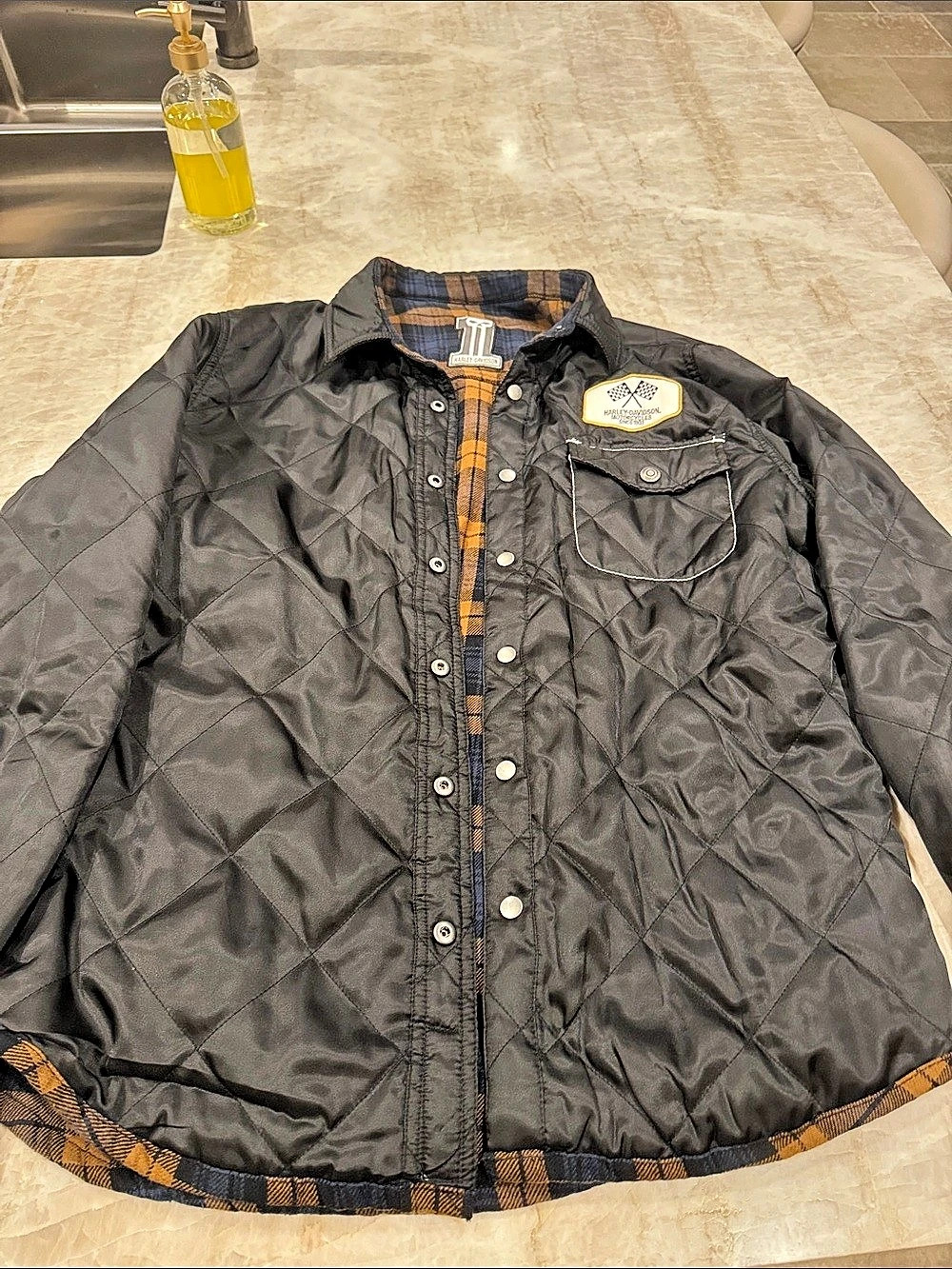 Harley-Davidson Men's Plaid Reversible Jacket Size Large